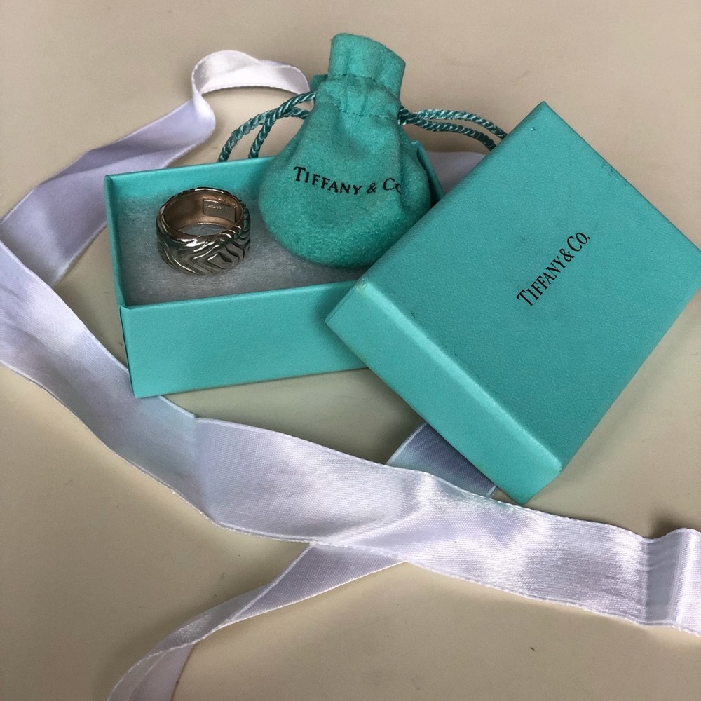 Rare Tiffany & Co. Wood Grain Ring